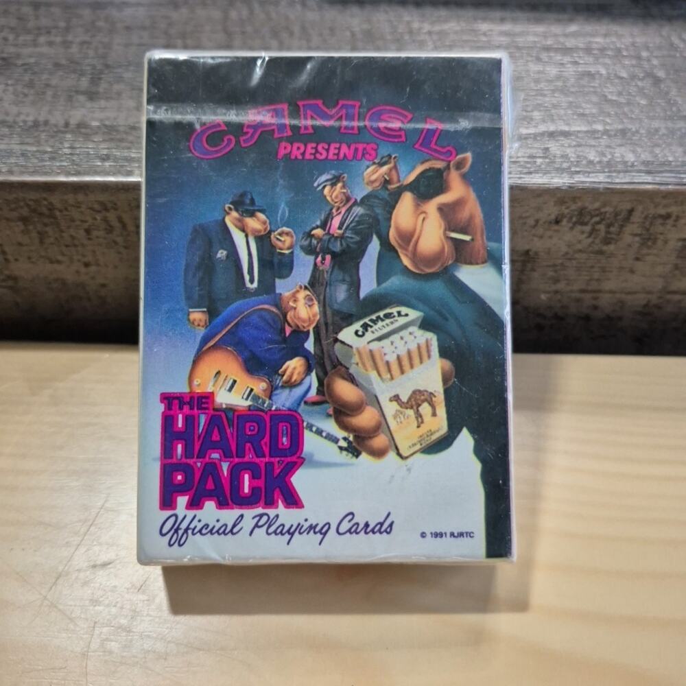Joe Camel The Hard Pack Playing Cards 1991 RJRTC US Playing Card Co Broken Seal
